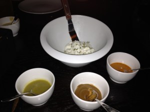 Smoked Ricotta with 3 salsas Smoked Ricotta with 3 salsas