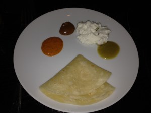 Tortilla with smoked ricotta and 3 salsas Tortilla with smoked ricotta and 3 salsas