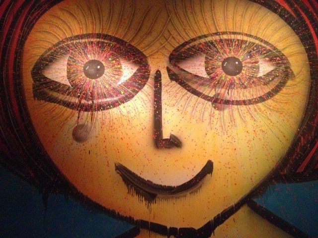 Another painting by Leon Alva on display at Le Basilic (Mediterranean) restaurant in Cancun, Mexico