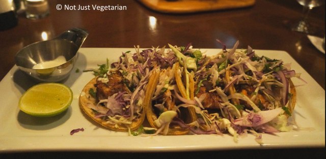 Blackened fish (grouper) tacos at Fred's House Seafood Market & Grill in Cancun, Mexico