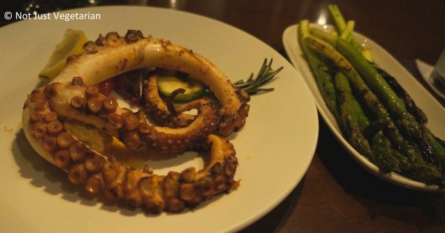 Chef's Special of Octopus in Coriander Butter at Fred's House Seafood Market & Grill in Cancun, Mexico