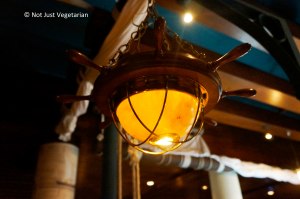 Decor of Fred's House Seafood Market and Grill in Cancun, Mexico