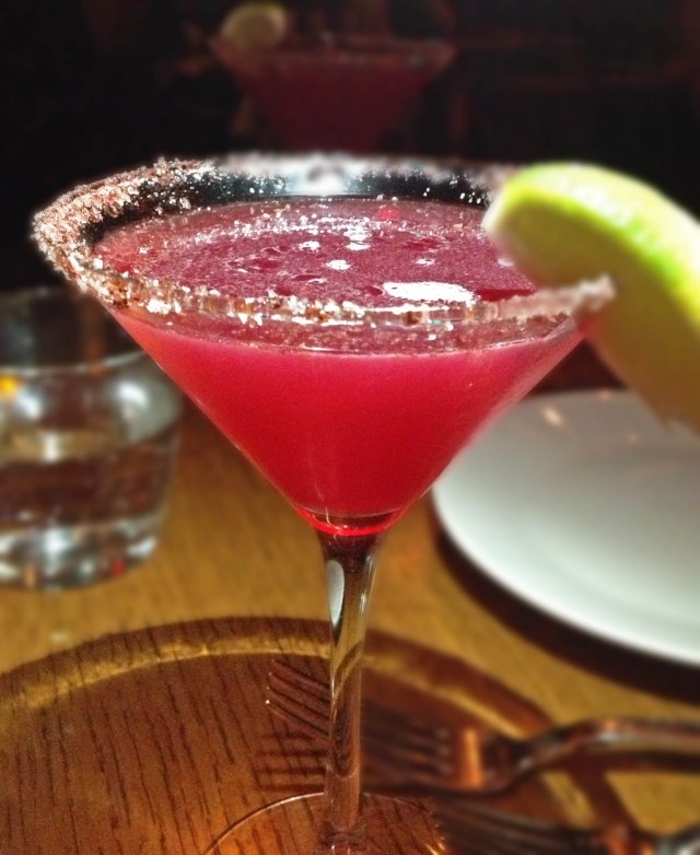 Poison Sumac Margarita (Martini - tequila, pomegranate juice, lemon, sumac)  at Ilili NYC