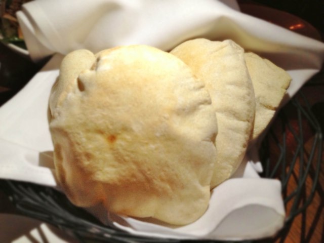 Freshly made pita bread at Ilili NYC