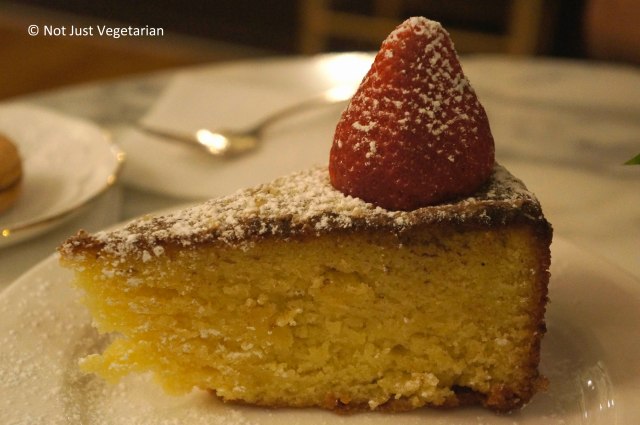 Almond cake at MarieBelle in SoHo NYC