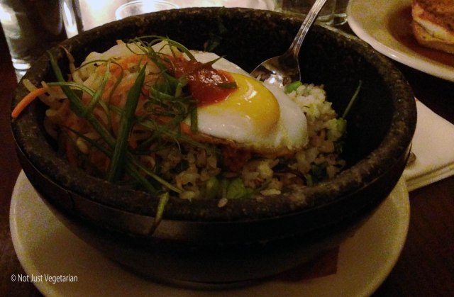 Vegetarian Bibimbap at The Smith Restaurant and Bar near the Lincoln Center in NYC