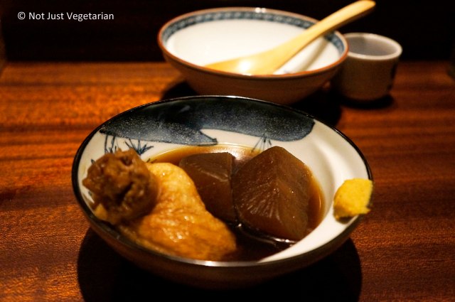 Black Daikon radish and tofu skin at Yopparai NYC