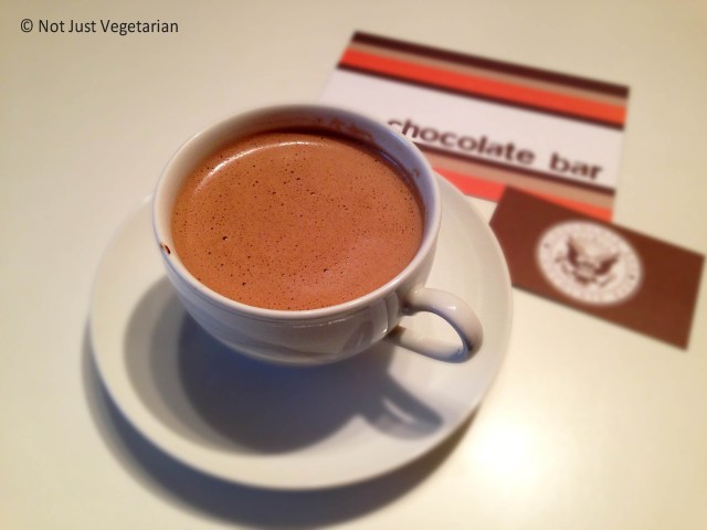 Cup of hot chocolate at Chocolate Bar NYC