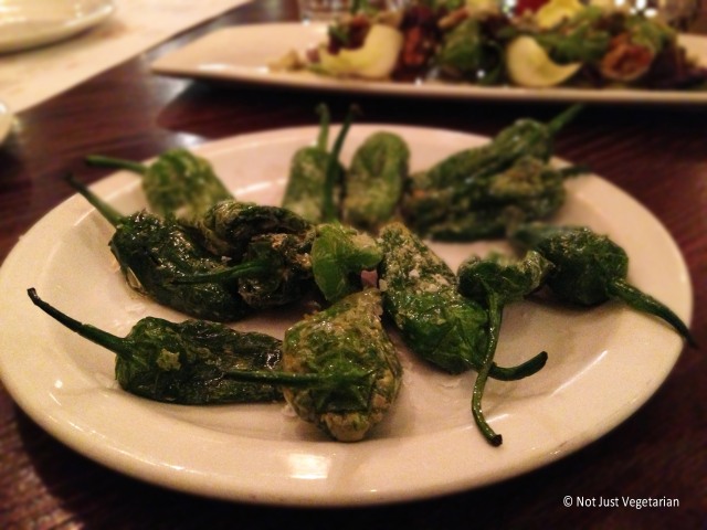Padron Peppers - pan fried little Galician peppers at Casa Brindisa in London