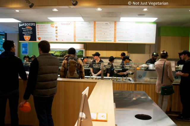 Inside Just Salad in NYC