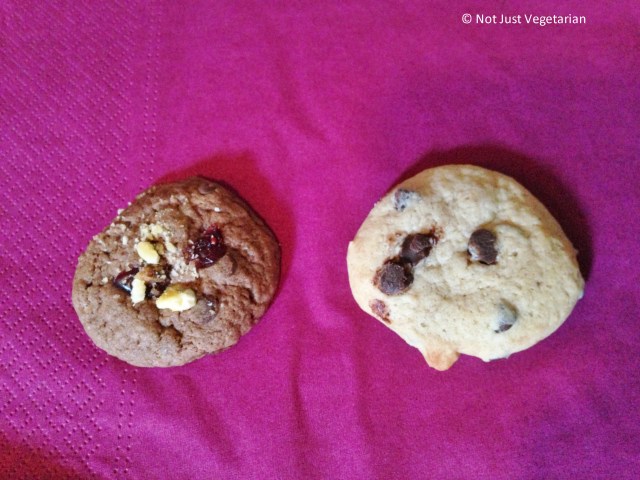 Vegan Cookies from Pipernilli; Mocha Diva Round on Left and Chocolate Jewel on Right