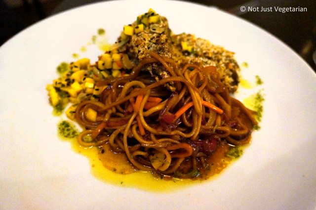 Aubergine teriyaki at The Gate Islington in London