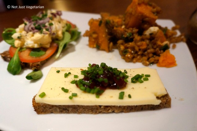 Mature cheddar with chutney at Scandinavian Kitchen in London