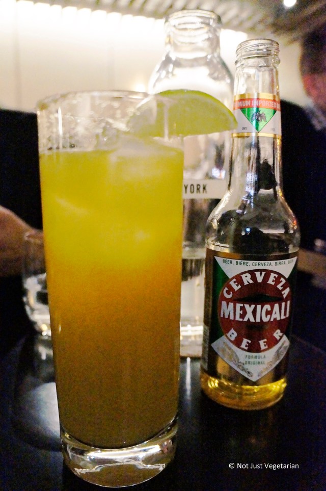 Pinchelada - Pineapple, Mexicali beer, chilies, and sansyo at Alder NYC