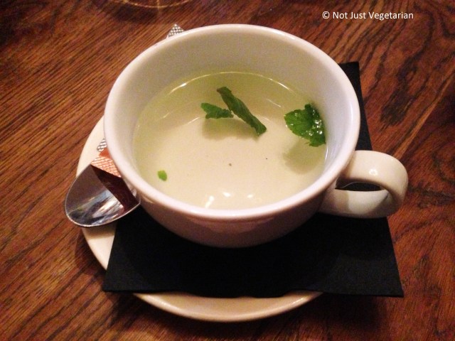 Mint tea at Bumpkin, South Kensington in London, 