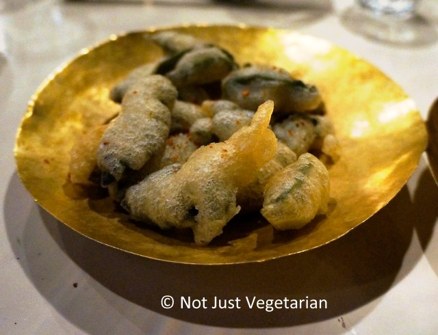 Tempura of Sage leaves at Dock Kitchen in London