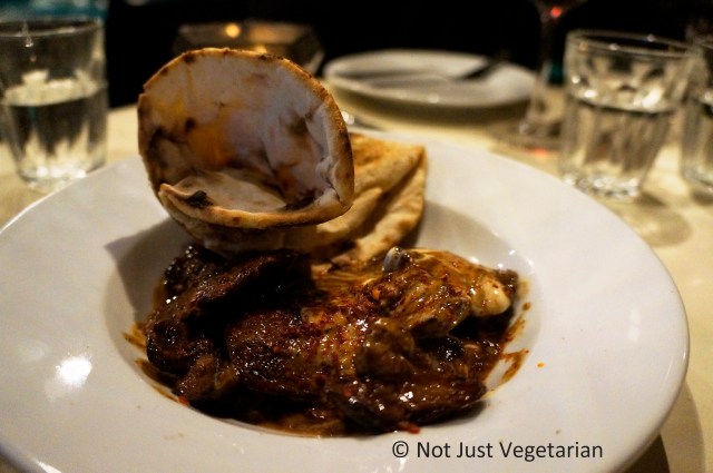 Chicken livers with seven spices and pomegranate molasses at Dock Kitchen in London