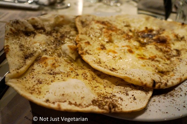 House bread (naan with sumac) at Dock Kitchen in London