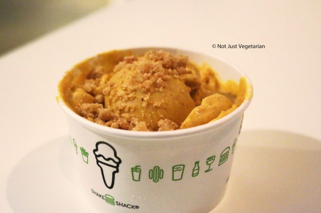 Pumpkin pie frozen custard by Shake Shack at Taste of London Winter 2014